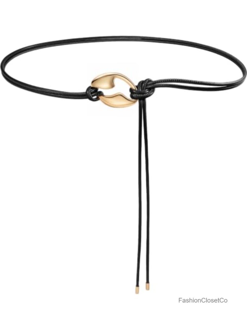 PU Leather Knotted Belt Adjustable Skinny Waist Belt for Dresses